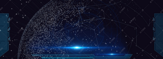 電子科技藍(lán)色背景簡約風(fēng)海報ba